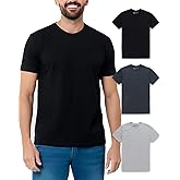 INTO THE AM Men's T-Shirts Soft Cotton Blend Crew Neck Tee S - 4XL Athletic Fit Plain & Logo Basic T-Shirt for Men