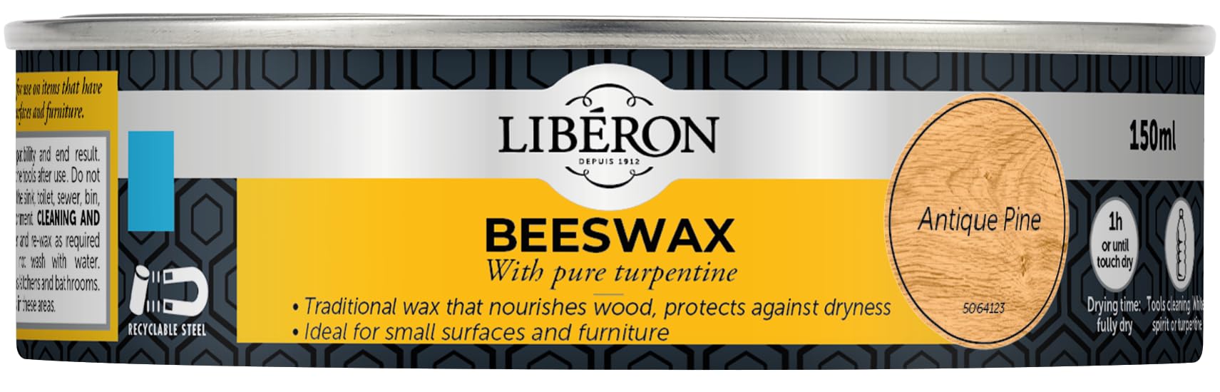 Libéron Beeswax with Pure Turpentine Antique Pine 150ml