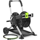 Yestar Upgrade Garden Hose Reel Cart, Holds 200 Ft 5/8" Hose With Wheels | Effort-saving Hand Crank,Freestanding Water Hose Reels for Outside Garden Lawn Yard Outdoor