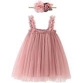 Toddler Baby Girl Tutu Tulle Princess Summer Dress+Flower Headband Party Photoshoot