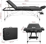 Yaheetech Foldable Massage Bed 70cm Wide Portable Lash Table Aluminum 3 Section view 3