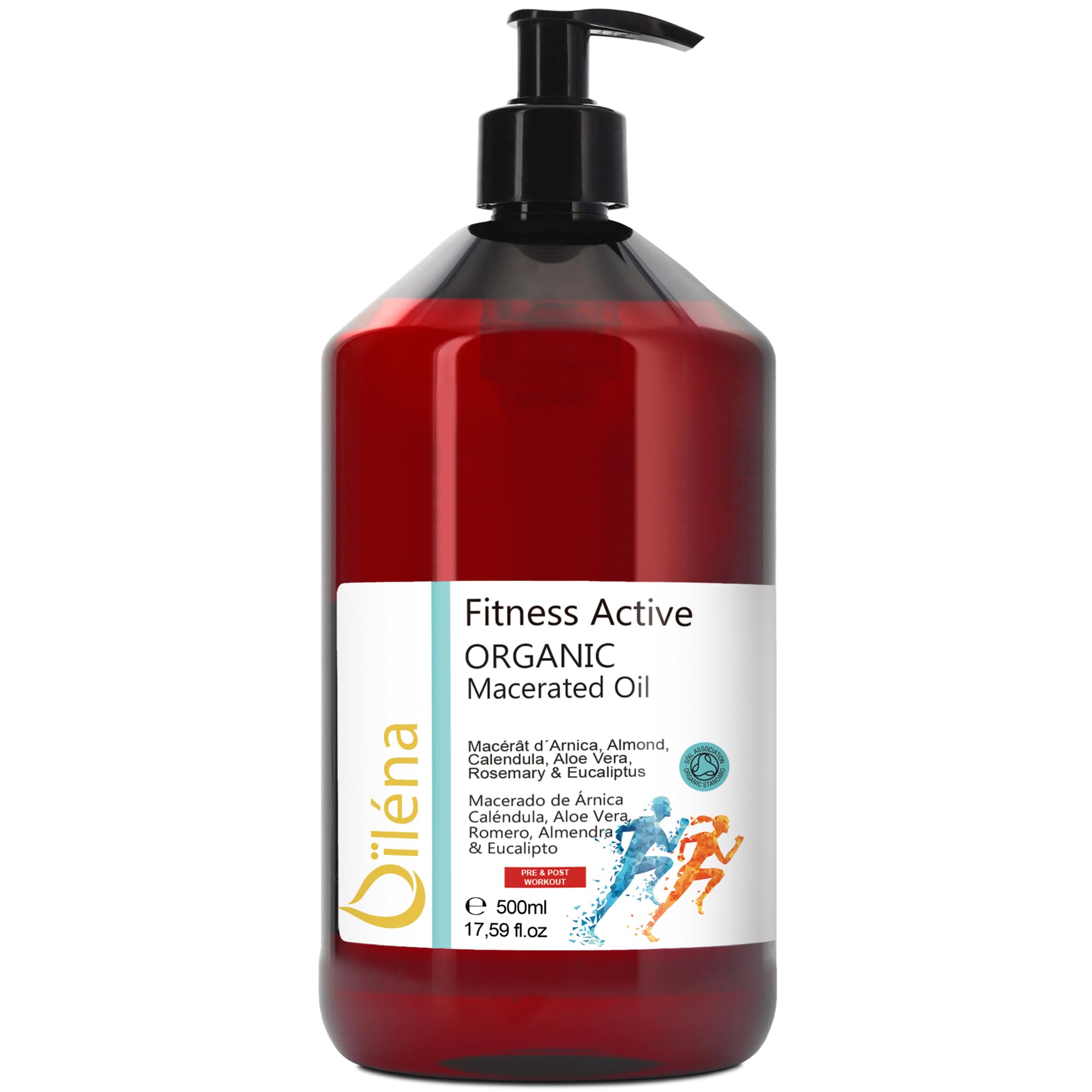 Relaxing Massage Oil · Arnica, Calendula, Aloe Vera Macerated Oil · Body & Facial Oil · Rosemary & Eucalyptus · Calming, Muscle Relaxing and Natural Moisturising · 500 ml