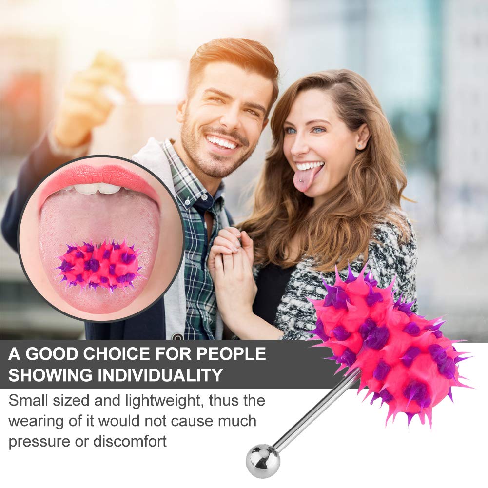 Tongue Ring Vibrating Tongue Ring Stud Barbell Stainless Steel Straight