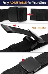 LionVII Men's Elastic Stretch Belt, Canvas Web Belt