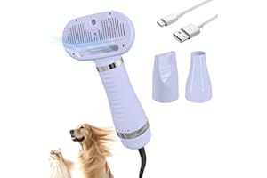 5 In 1 Steam Cat Dog Brush For Shedding With 600W Pet Dryer Convertible Pet Spray Hair Removal Comb With USB C Cable - Ideal 