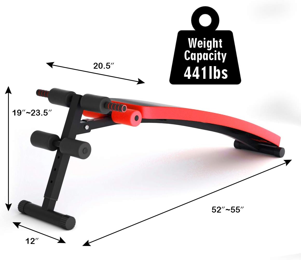 Abdominal Training Workout Slant Bench Goplus Adjustable Sit Up Bench Decline Curved Ab Bench For Home Gym Ab Exercises Adjustable Benches