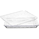S Plasticpro Clear Party Trays 4-Pack Heavy Duty 10x14