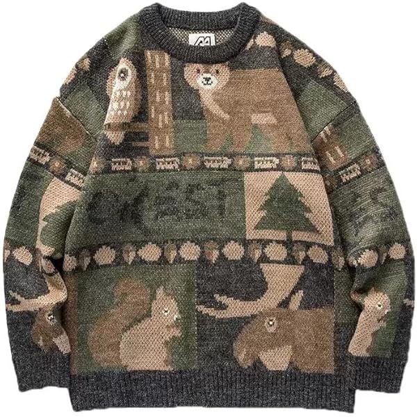 Amazon.com: Y2K Vintage Pullover Star Pattern Sweater