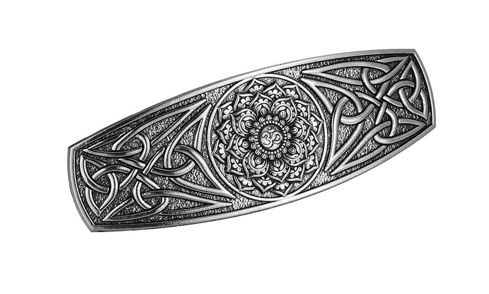 KKJOY Metal Celtic Knot Barrettes Vintage Lotus Hair Clips Hand Crafted Spring Clip Hair Pin Headpieces Wedding Bridal Hair Accessories for Women Girls