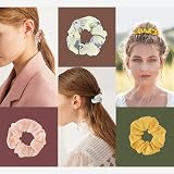 Cehomi 52Pcs Scrunchies Velvet Chiffon Satin Elastic Hair Ties Ponytail Holder view 3