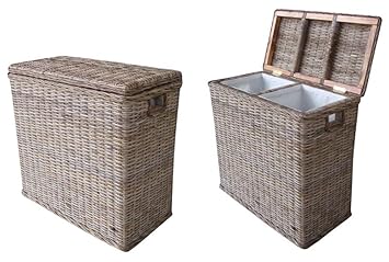 Wäschekorb Holz Grau - The Homey Design