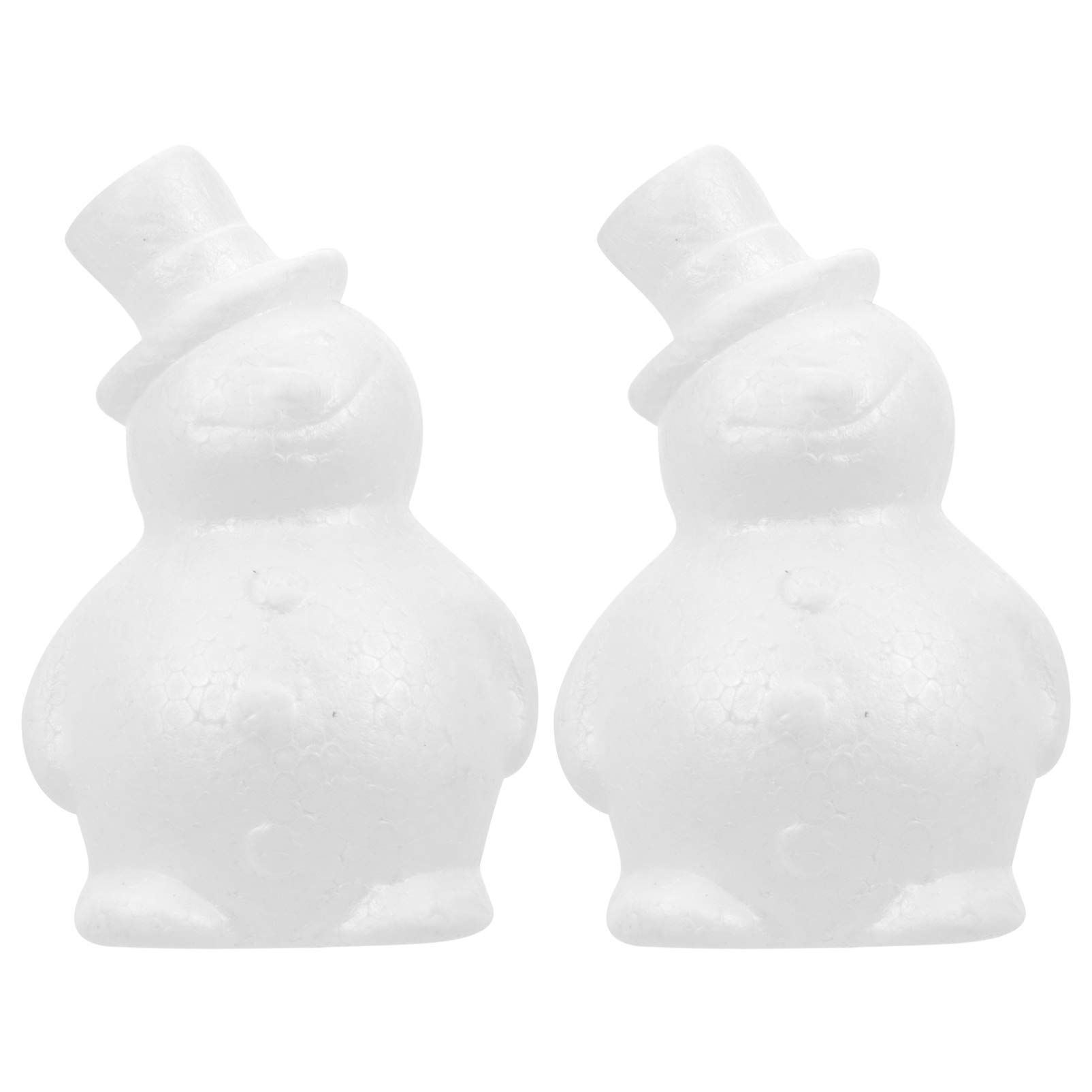 Milisten 2Pcs Christmas Foam Snowman Shapes 17cm Polystyrene Modelling Foam Mould Floral Foam for DIY Crafts Projects Home Office Decor