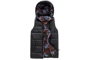 JOYSON Boys Sleeveless Puffer Vest Lightweight Padded Jacket Quilted Hooded Outwear Zipper Waistcoat