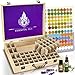 Essential Oil Wooden Box - Storage Case with Handle. Holds 68 Bottles and Roller Balls. Natural Pine Wood. Large Organizer Best for Keeping Your Oils Safe. Includes Padding and EO Labels