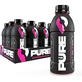 Pure Fuel Healthy Energy Drinks Watermelon Blast - Plant-Based, Electrolytes, No Added Sugar, 180mg Natural Caffeine - 12 Pac