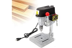 KONKENIE 110V AC 340W Mini Table Electric Drill Press Portable Bench Drill Chuck Wood Drilling Machine Adjustable Speed 1mm-10mm
