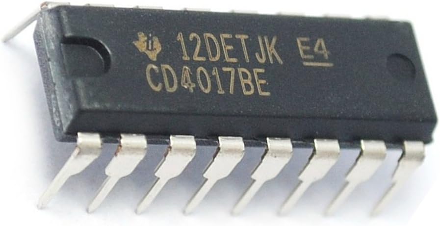 Texas Instruments CD4017BE CD4017 CMOS Decade Counter with 10 Decoded Outs (Pack of 3)