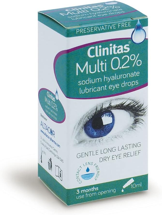 Clinitas 0.2% Soothe Eye Drops 10ml - Preservative Free for Dry Eyes