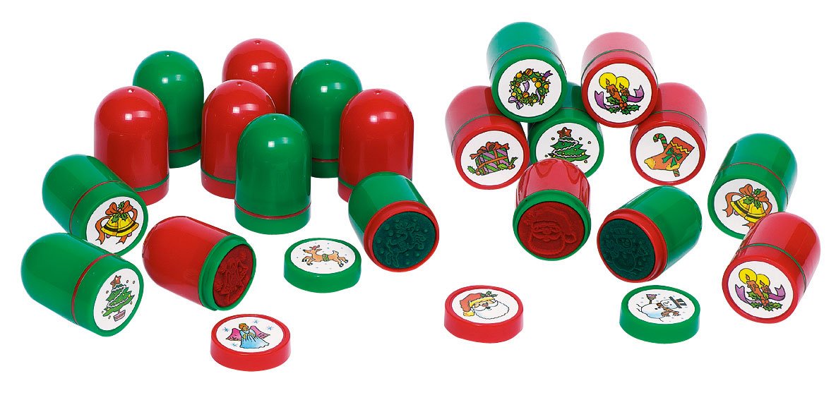GoKi Self-Inking Stamps With X-Mas Design, Plastic