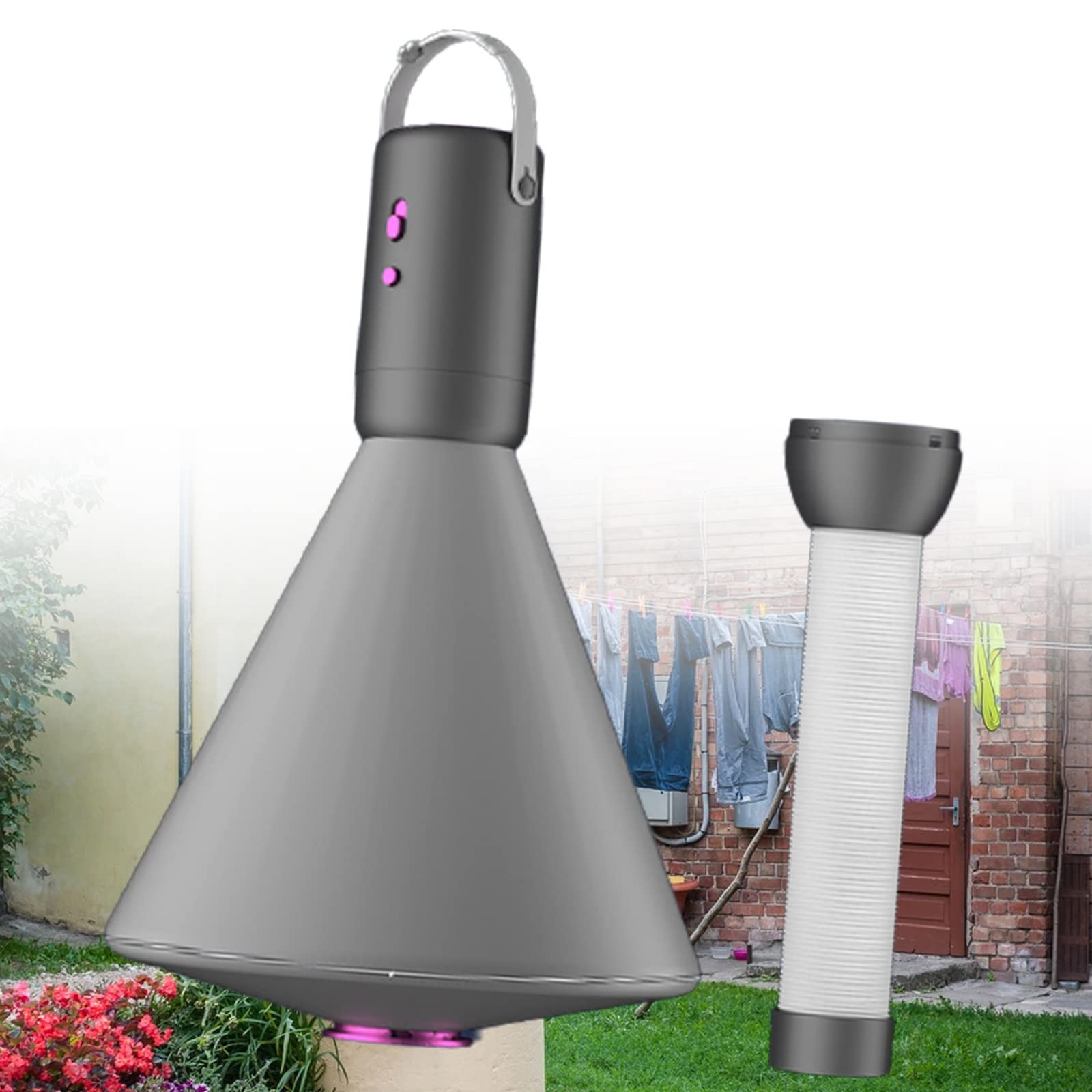 Luckyzl Clothes Dryer Portable, Mini Handheld Dryer, Compact and Portable Mini Air Dehumidifier, Energy Saving, Quick Drying Clothes, for Home Travel (Color : Starry Sky Black B)