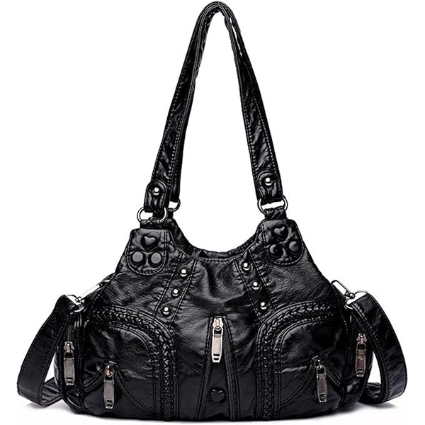 Amazon.com: UTO Women Skull Tote Bag Rivet Studded Handbag