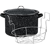 Granite Ware Covered Preserving Canner with Rack, 12-Quart