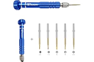 5-in-1 Multifunctional Small Screwdriver, PTSLKHN S2 Steel Magnetic Screwdriver Kit for Eyeglass, Sunglasses, Electronics, Ce