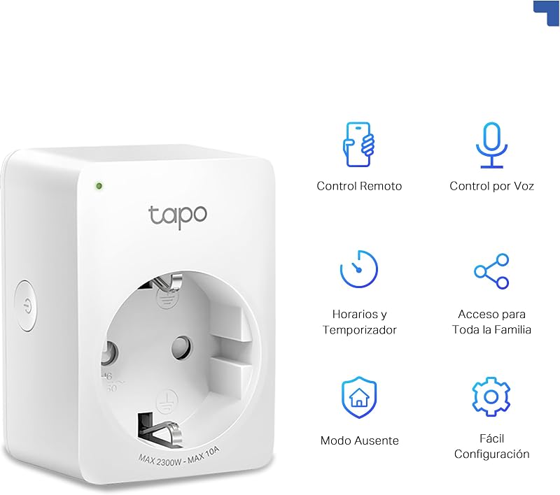 P100 (4-Pack) - Enchufe Inteligente WiFi, Programable, Control App/Voz