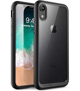 SUPCASE[Unicorn Beetle Style Series] Case Designed For iPhone XR 6.1" (2018 Release), Premium Hybrid Protective Clear Bumper Case Cover - Black