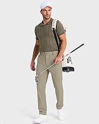 SNOWTEN Mens Golf Pants Classic Fit Stretch Work