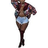 SIAEAMRG High Waisted Womens Jean Shorts for Summer, Casual Summer Stretchy Frayed Raw Hem Teen Girls Denim Shorts