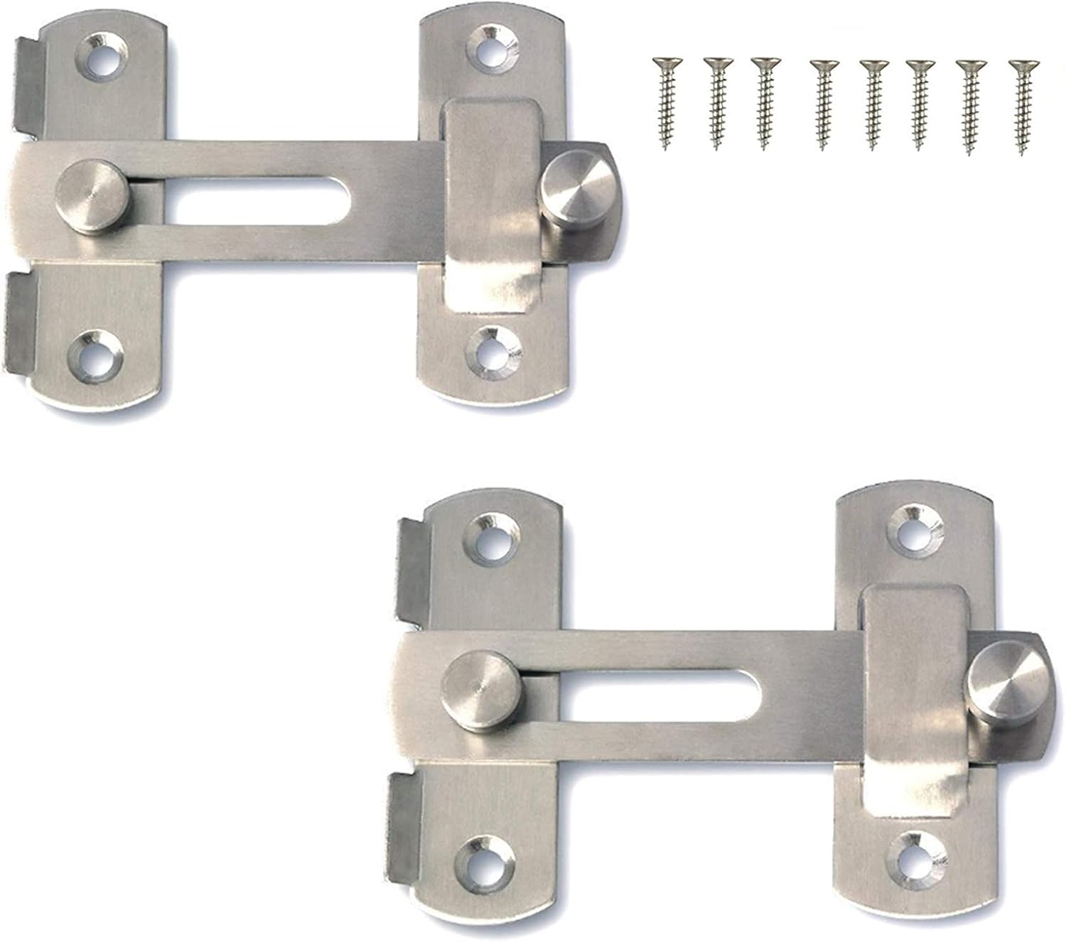 Reusious Stainless Steel Gate Latches Pet GateLatch Safety Door Lock