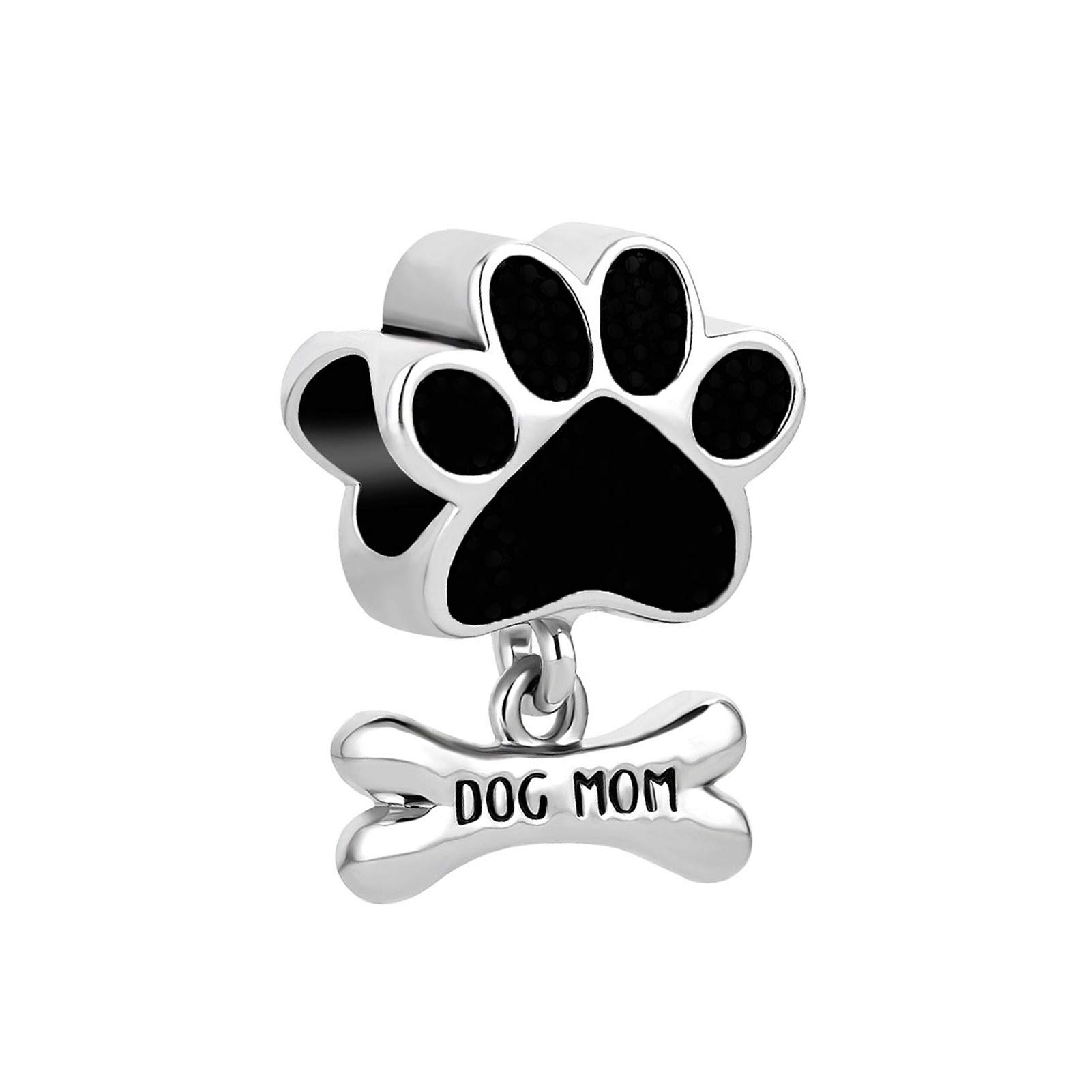 Dog Mum Dangel Charm Compatible with Pandora Charm Bracelets Cat Pet Mother Daughter Mom Family Love Mothers Day Birthday