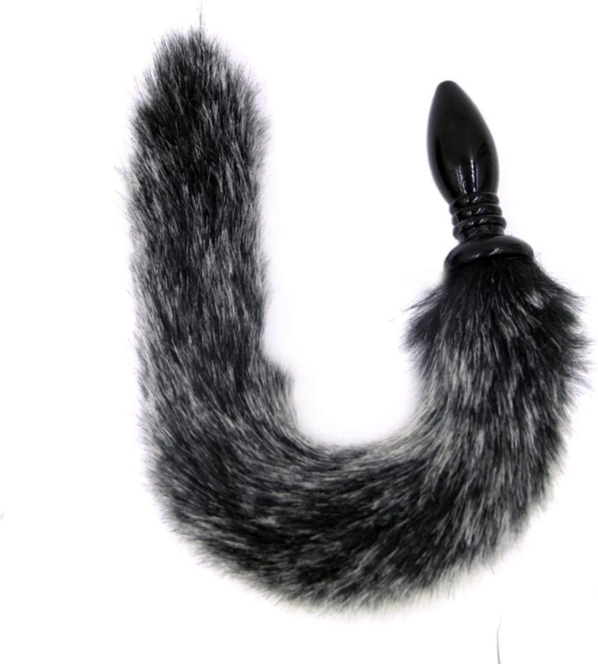 zhangwei Amal Plug with Faux Fox Fur Tail Adult Massage Six Toy for Women Men Beginners Adult Cosplay Costume