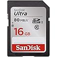 SanDisk Ultra 16GB Class 10 SDHC Memory Card Up to 80MB/S- SDSDUN-008G-G46 [Newest Version]