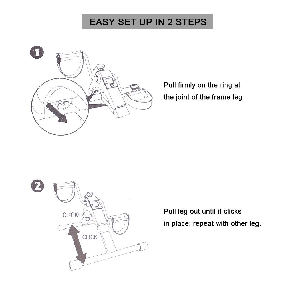 Pedaltrainer Mini-Bike Heimtrainer, AGM Arm- und Beintrainer Pedal Exerciser Bewegungstrainer für Arme & Beine mit LCD-Monitor einstellbarer Widerstand