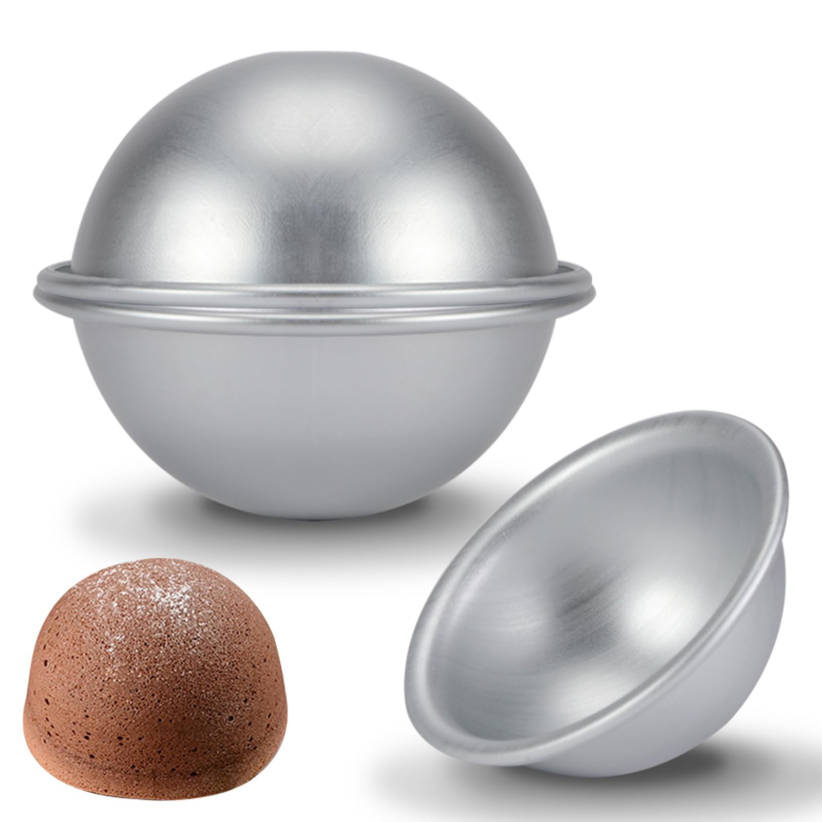 WGFOIP 8cm Hemisphere Cake Tin, Half Sphere Baking Tins Aluminium Dome Cake Pan with Convenient Demolding for Dessert Pudding Baking