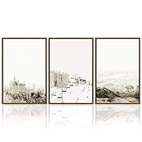3 Piece Framed Canvas Wall Art Natural Landscape Canvas Prints Home Artwork Decoration for Living Room,Bedroom - 16