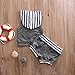 Newborn Baby Boys Girls Clothes Set 2 Pieces Stripe Plane Print Vest Hoodie+Shorts (6-12m, Grey)