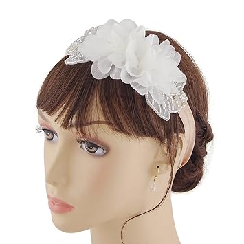 Amazon Com Floral Wedding Headband Wedding Hair Band Flowers