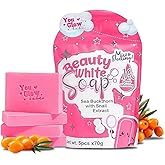 1 Pack You Glow Babe Beauty White Soap Sea Buckthorn with Snail Extract - 5 Bars x 70g