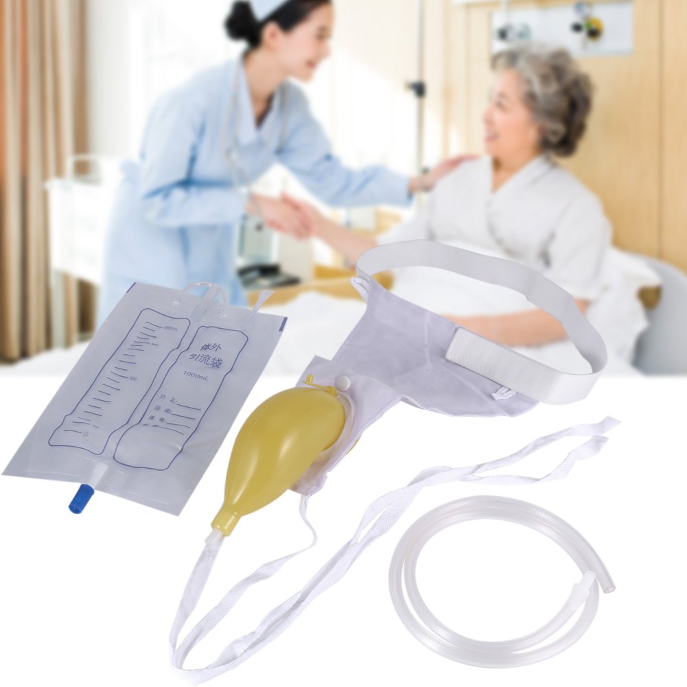 Women's / Men's Urine Bag, 1000 ml Urinal Pee Reusable Pee Holder, Elastic band, Spill-proof Incontinence Tool, Portable Urine Collection Bag for Urinary Passages