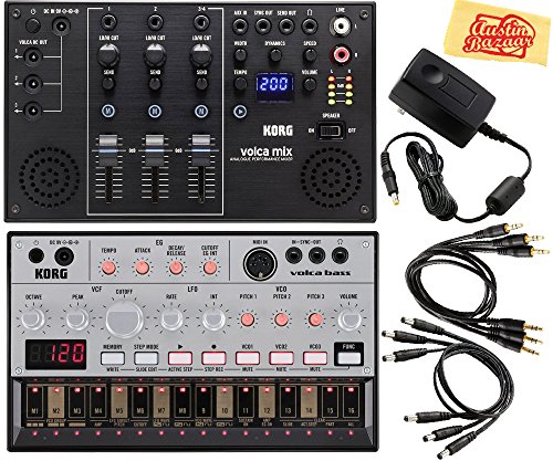 Korg volca bass analogue bass machine bundle with korg volca mix …