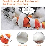 Nepfaivy Floppy Fish Cat Toy 11 inch Interactive Catnip Plush Realistic Moving view 4