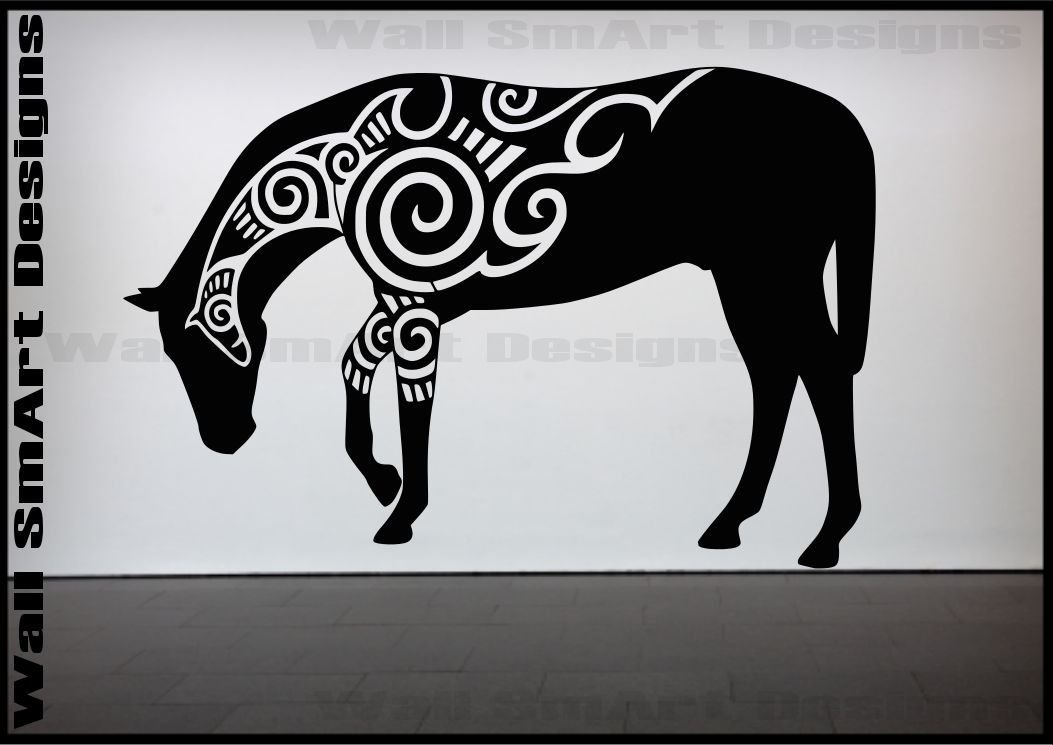 Horse Wall Sticker Tribal Horse Sticker Bedroom Lounge Kitchen Art Decal Mural