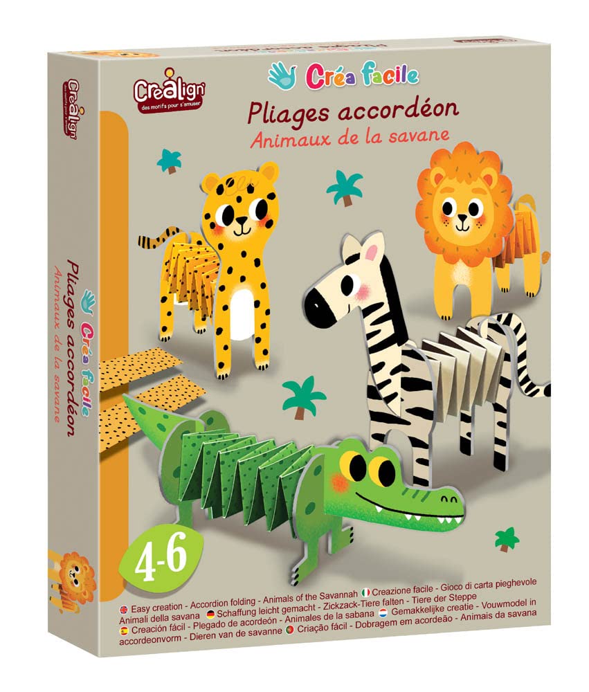 Crea Easy, Accordion Foldings Savannah Animals