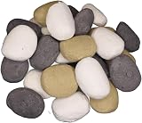 Stove Wizard 20 Large Ceramic Pebbles White Grey Beige 70mm Gas Fire Bio Ethanol view 7