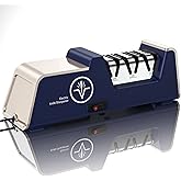 Homly Professional Electric Knife Sharpeners for Kitchen Knives with Diamond Abrasives and Precision Angle Guides, Multifunctional 3-Stage Slots, Applicable to Straight Knife and Ceramic Knife