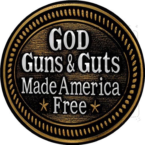 GOD GUNS GUTS GENUINE LEATHER PATCH HELMET STICKER BIKER MOTORCYCLE
