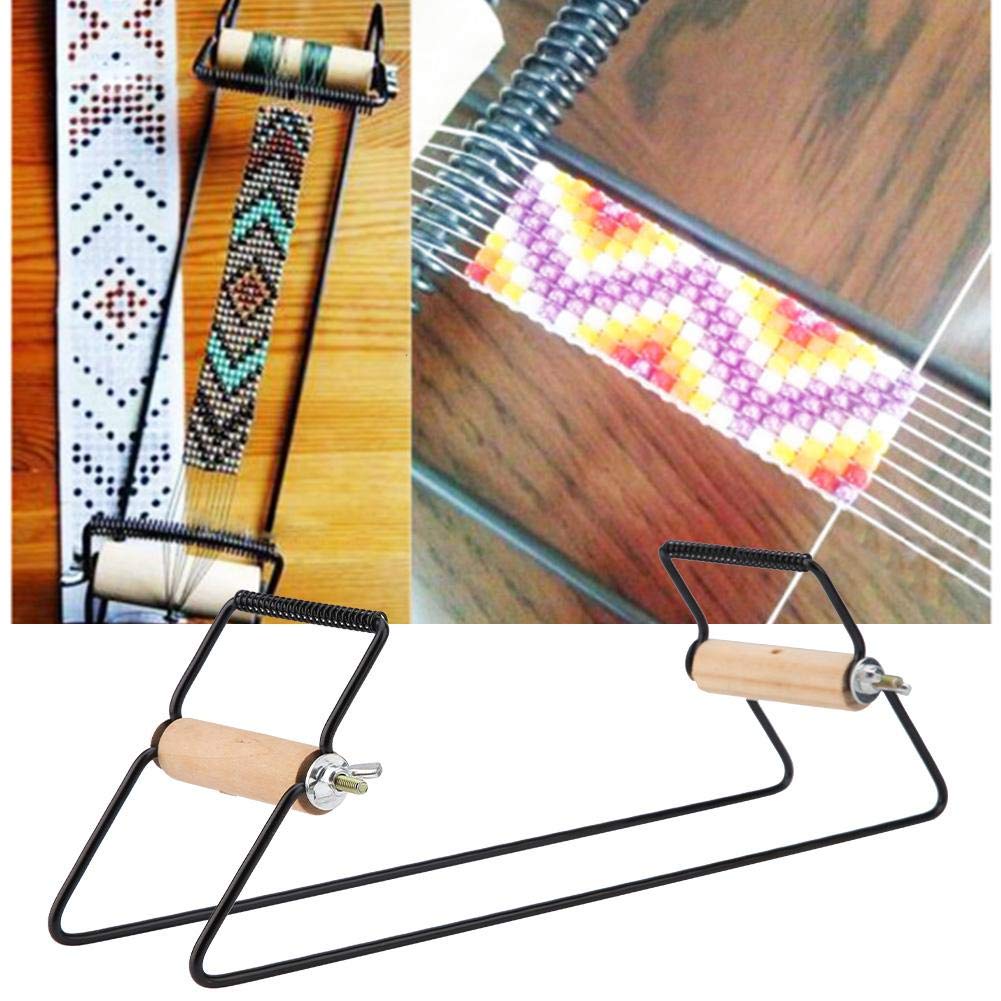 Aeloa Wooden and Stainless Steel Bead Loom, Heavy Duty and Light Weight for Weaving Bracelet Necklace DIY